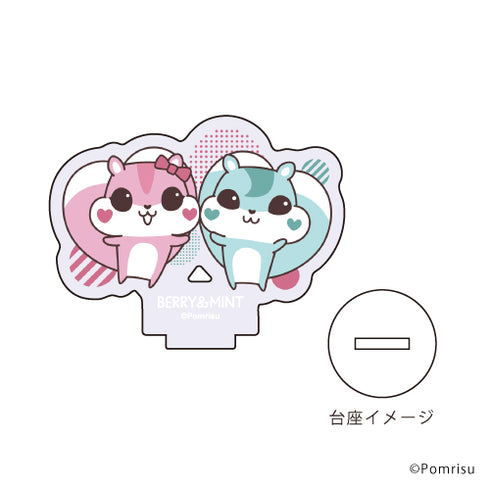 『ほっぺポムリス』アクリルぷちスタンド 01/ベリー&ミント
